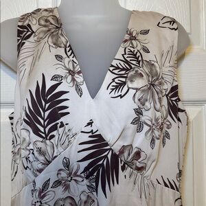 Tommy Bahama Tropical Print 100% Silk Sleeveless Dress Size 12 Flaw